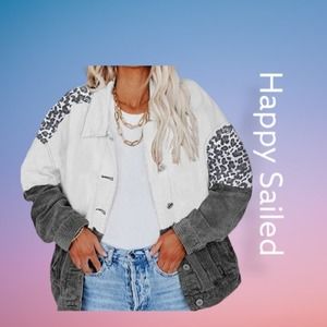 Happy Sailed contranst womens denim jacket size small